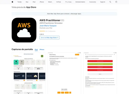 APP AWS Practitioner in Apple Store