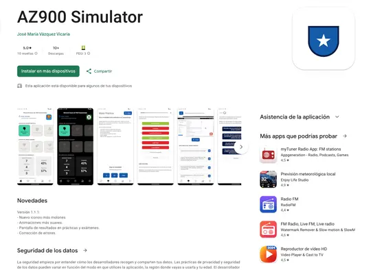 APP AZ900 Simulator in Google Play Store
